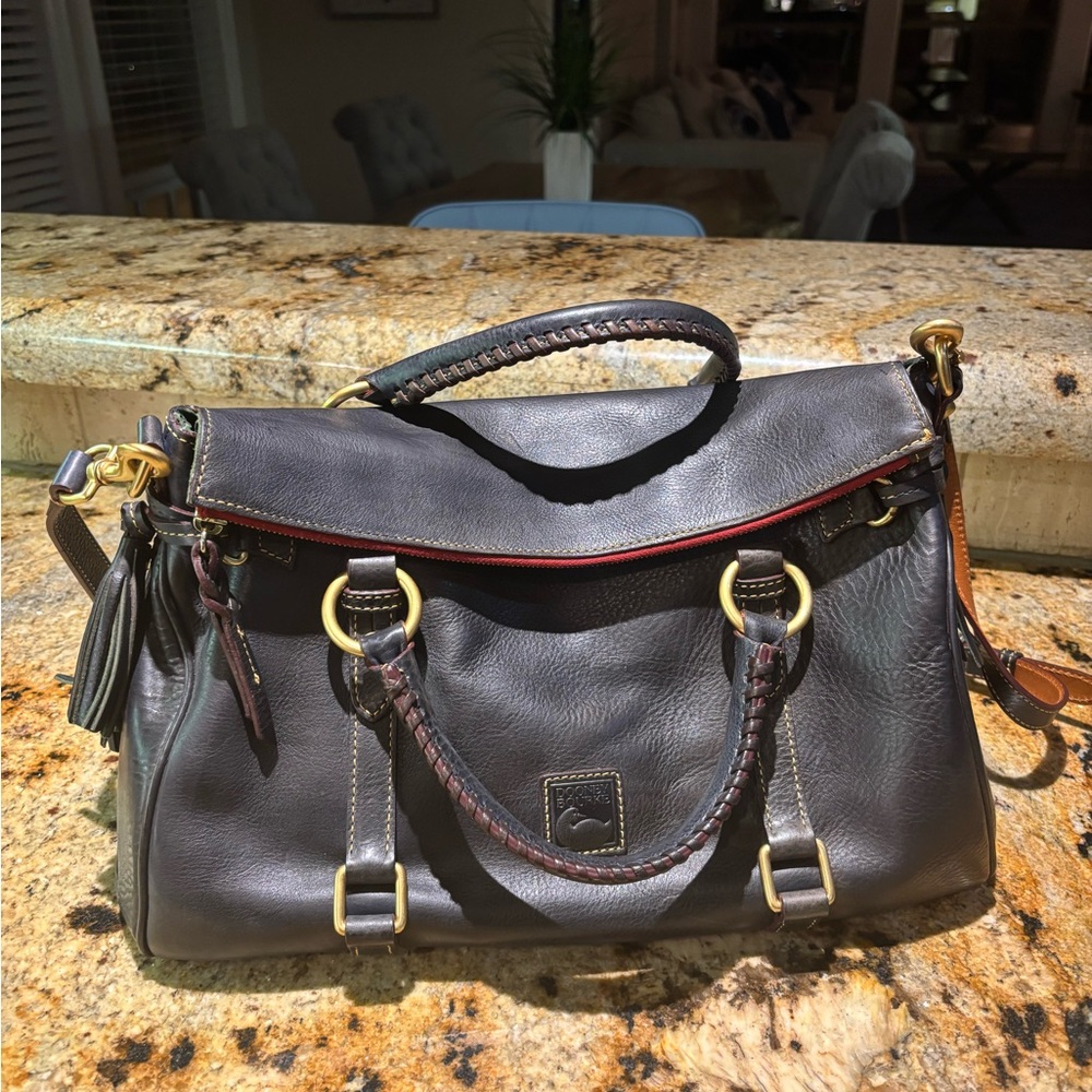 Dooney & Bourke Blue Leather Satchel - New With Tags